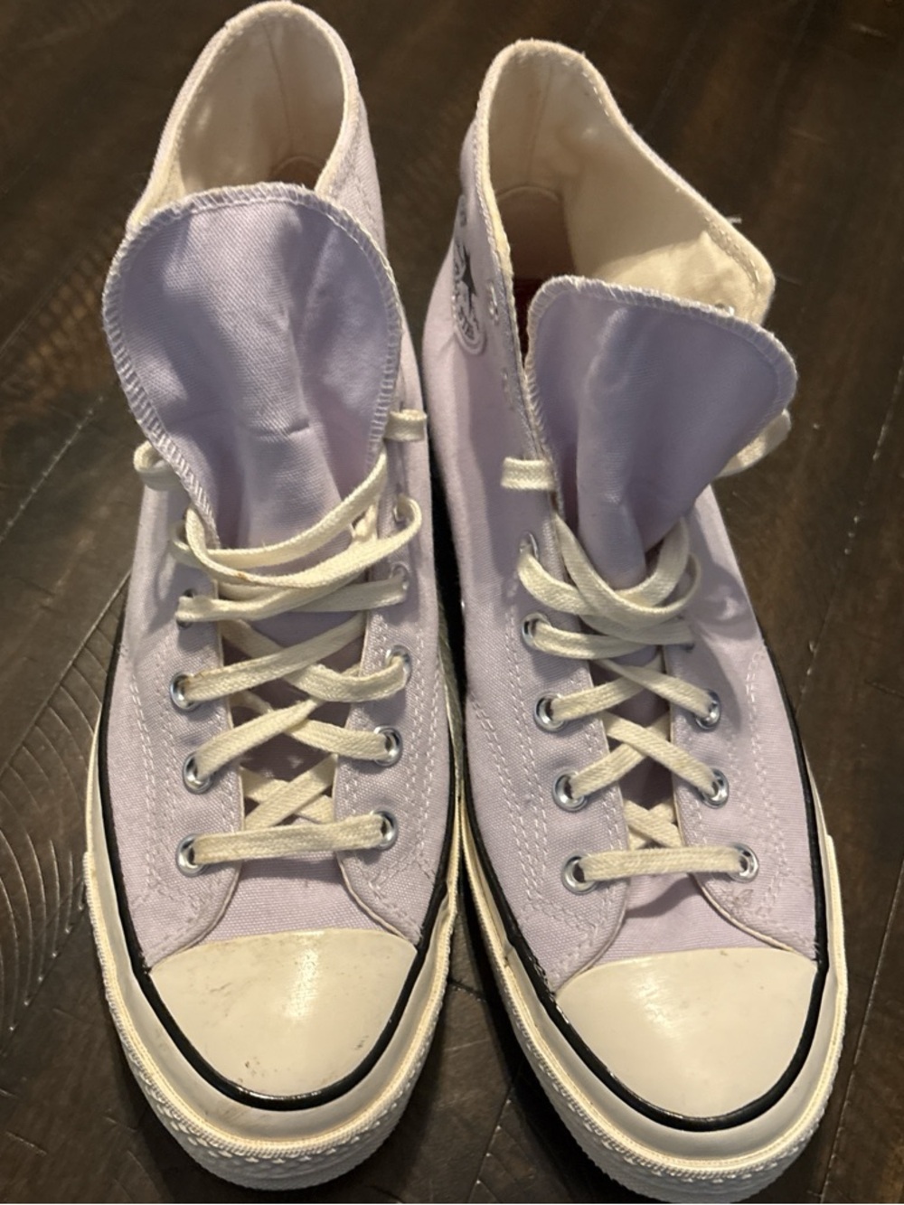 Converse Chuck Taylor All Star High Top Sneakers in Light Lavender - Picture 2 of 8